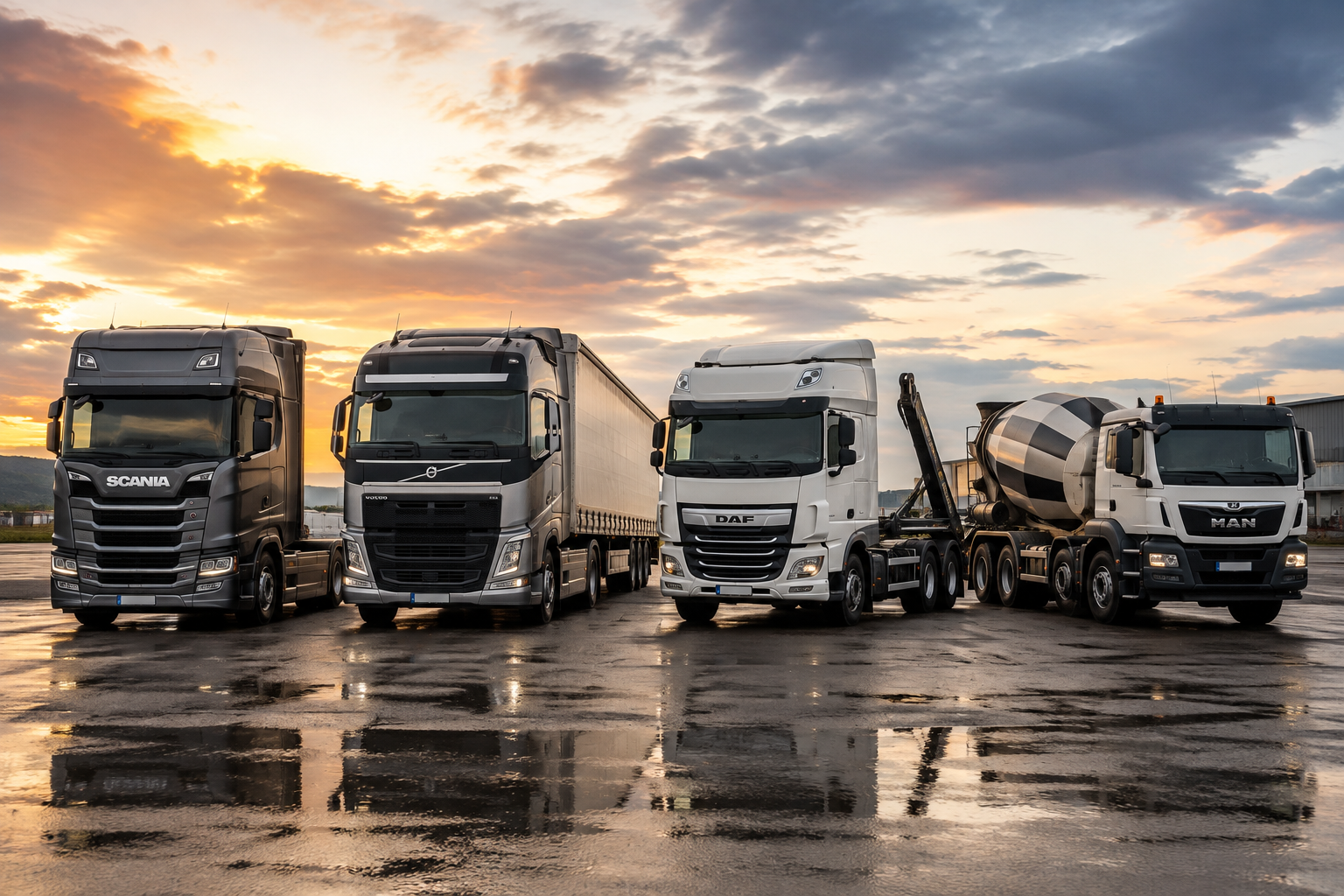 Flotta di camion per trasporto e logistica